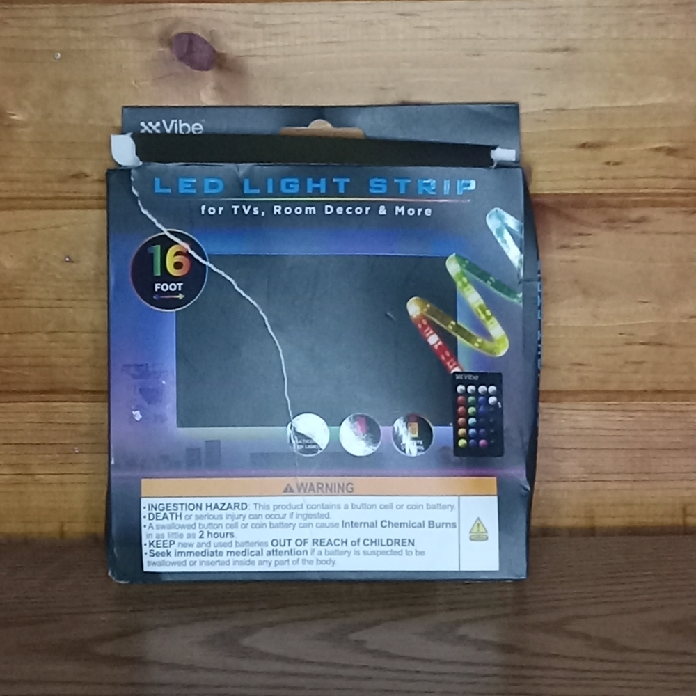 Vibe LED Light Strip for TVs - Black